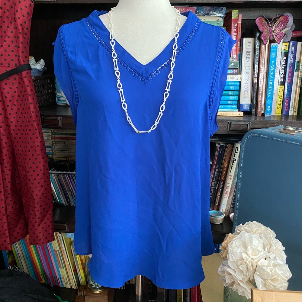 41 Hawthorne Stitchfix blue top blouse
